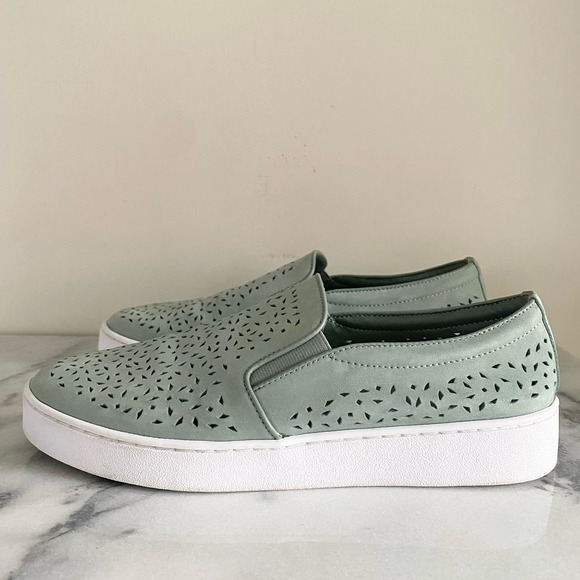 Vionic Splendid Midi Perforated Nubuck Slip On Shoes Mint Green Size 8.5 Comfort - Picture 4 of 10
